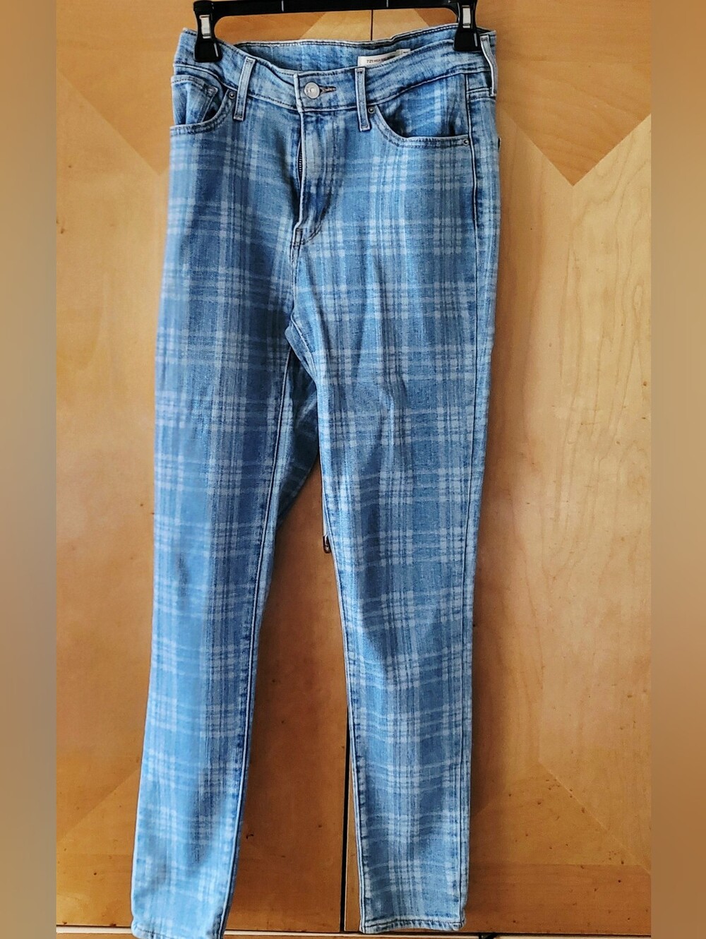 Levi's Blue Plaid Jeans